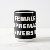 WEIBLICHE VORHERRSCHAFT-UNIVERSITÄT ZWEIFARBIGE TASSE (Mittel)