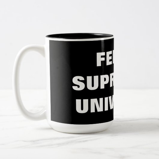 WEIBLICHE VORHERRSCHAFT-UNIVERSITÄT ZWEIFARBIGE TASSE (Links)