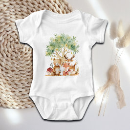 Weibliche Waldtiere Baby Strampler