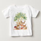 Weibliche Waldtiere Baby T-shirt (Vorderseite)