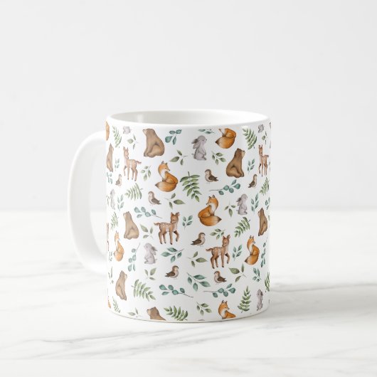 Weibliche Waldtiere Kaffeetasse (Vorderseite Links)