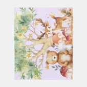 Weibliche Waldtiere Kinder Fleecedecke (Vorderseite)