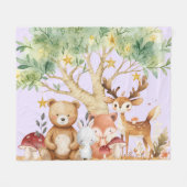 Weibliche Waldtiere Kinder Fleecedecke (Vorderseite (Horizontal))