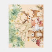 Weibliche Waldtiere Kinder Fleecedecke (Vorderseite)