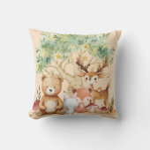 Weibliche Waldtiere Kissen (Vorderseite)