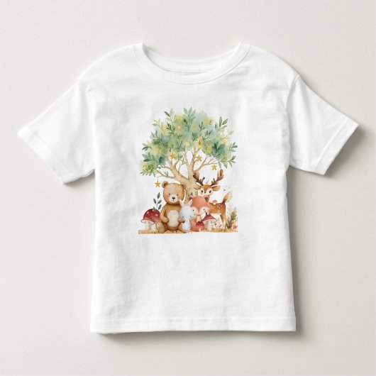 Weibliche Waldtiere Kleinkind T-shirt (Vorderseite)