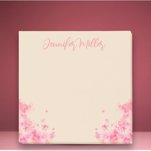 Weibliche Wasserfarbe Sakura japanische Blume Post-it Klebezettel