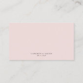 Weibliche Wasserfarben Blush Blume Blumenzehen Platzkarte (Rückseite)