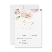 Weibliche Wasserfarben Blush Blume Hochzeit