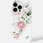 Weibliche Wasserfarben mit Monogra Case-Mate iPhone Hülle (Rückseite)