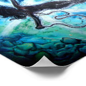 Weibliche Wasserfarben-Poster Poster (Ecke)