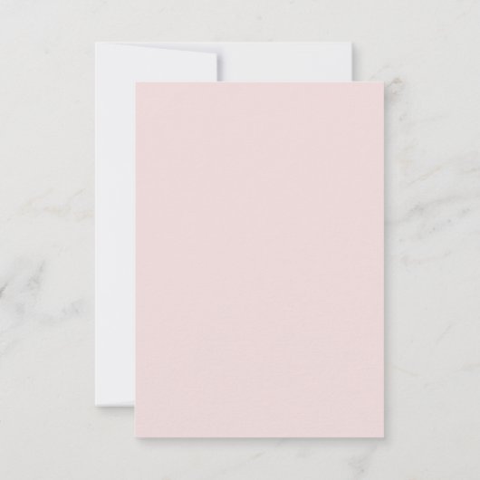 Weibliche Wasserfarbenblush-Blume mit QR-Code RSVP Karte (Rückseite)