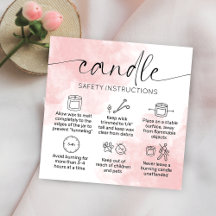 Weibliche Watercolor Candle Care Instruktionen