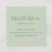 Weibliche Weibchen Quadratische Visitenkarte (Rückseite)