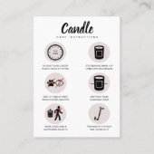 Weibliche Weiblichkeit der Candle Care Card Sicher Visitenkarte (Vorderseite)