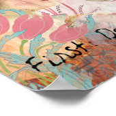 Weibliche weiche süße Collage - zuerst nicht verle Poster (Ecke)