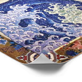 Weibliche Welle, Hokusai Poster (Ecke)
