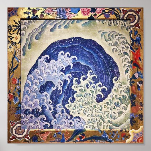 Weibliche Welle, Hokusai Poster (Vorne)