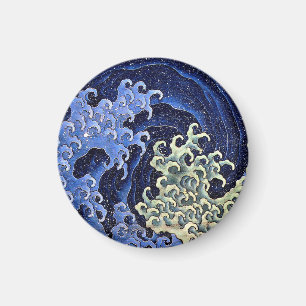 Weibliche Welle Japanischer Vintage Katsushika Hok Magnet