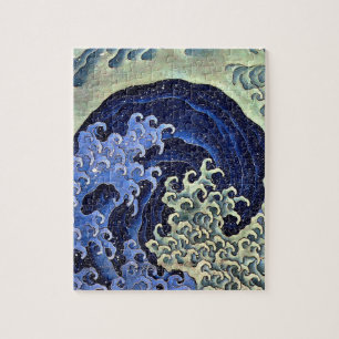 Weibliche Welle Japanischer Vintage Katsushika Hok Puzzle