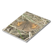 Weibliche Wiese Brown Butterfly Notepad Notizblock (Rotiert)
