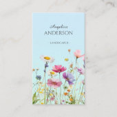 Weibliche Wildblume QR Vertikale Visitenkarte (Vorderseite)