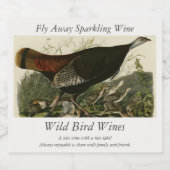 Weibliche wilde Türkei aus Audubons Vögeln in Amer Schaumweinetikett (Einzelnes Label)