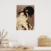 Weibliche Wiping Sweat Poster (Küche)