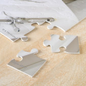 Weibliche Zahnärztin untersucht kleinen Jungen Puzzle (Seite)