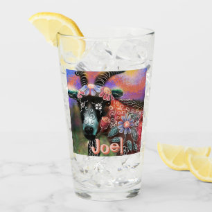 Weibliche Ziegenfarm Personalisiert Glas