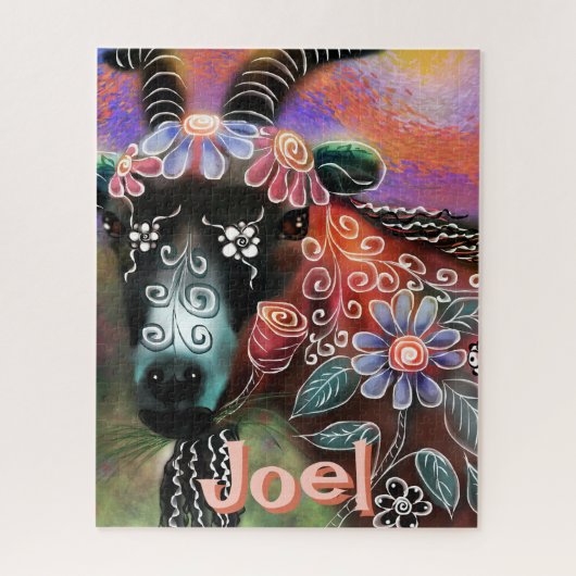 Weibliche Ziegenfarm Personalisiert Puzzle (Vertikal)