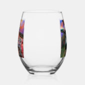 Weibliche Ziegenfarm Personalisiert Weinglas Ohne Stiel (Rechts)