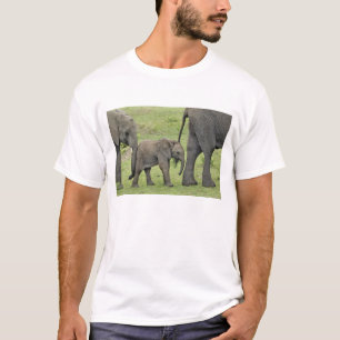 Weiblicher Afrikanischer Elefant mit Baby T-Shirt