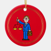 Weiblicher Anwalt Personalisierte Weihnachtsschmuc Keramik Ornament (Vorne)