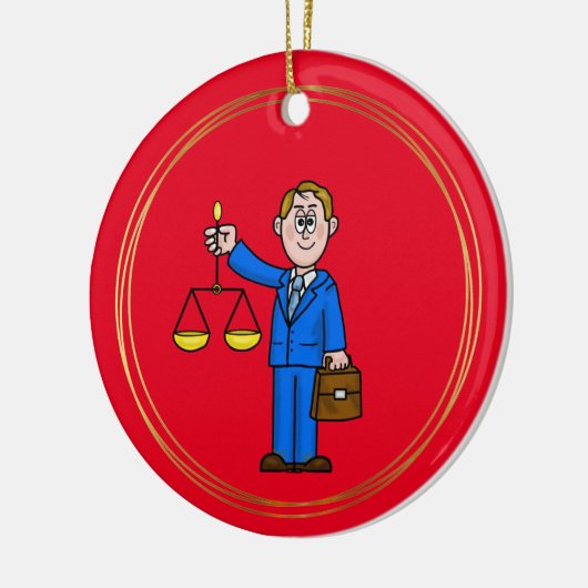 Weiblicher Anwalt Personalisierte Weihnachtsschmuc Keramik Ornament (Links)