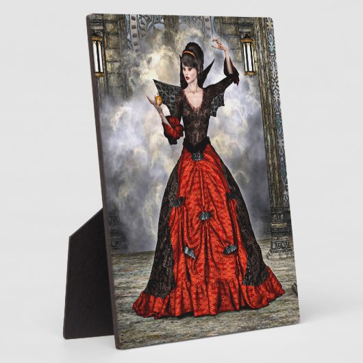 Weiblicher Assistent Fotoplatte (Seite)