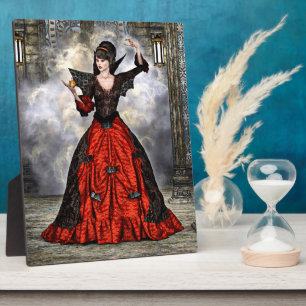 Weiblicher Assistent Fotoplatte