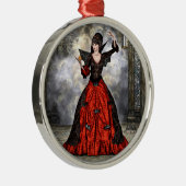 Weiblicher Assistent Silbernes Ornament (Rechts)