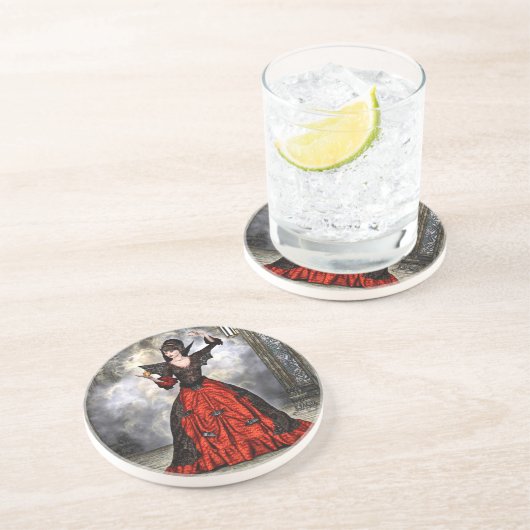 Weiblicher Assistent Untersetzer (Seite)