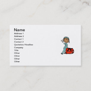 Weiblicher Atmungstherapeut oder EMT Visitenkarte