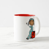 Weiblicher Atmungstherapeut oder EMT Zweifarbige Tasse (VorderseiteRechts)