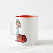 Weiblicher Atmungstherapeut oder EMT Zweifarbige Tasse (Vorderseite Links)