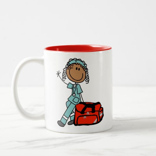 Weiblicher Atmungstherapeut oder EMT Zweifarbige Tasse (Links)