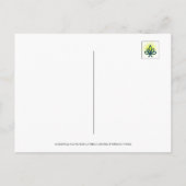 Weiblicher Bauch, Grüne Wolkengöttin Postkarte (Rückseite)