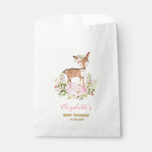 Weiblicher Blumenrotwild-Babyparty-Waldgeburtstag Geschenktütchen