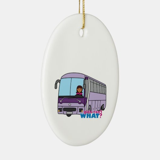 weiblicher Busfahrer Keramik Ornament (Rechts)