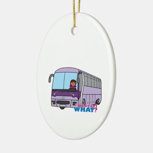 weiblicher Busfahrer Keramik Ornament (Links)