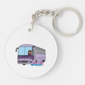 weiblicher Busfahrer Schlüsselanhänger (Rückseite)