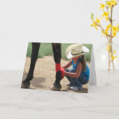 Weiblicher Doktor-oder Krankenschwester-Absolvent Karte (Gelbe Blume)