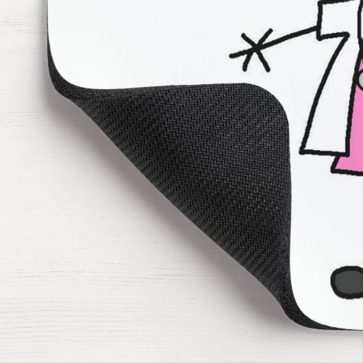 Weiblicher Doktor Strichmännchen Mousepad (Ecke)